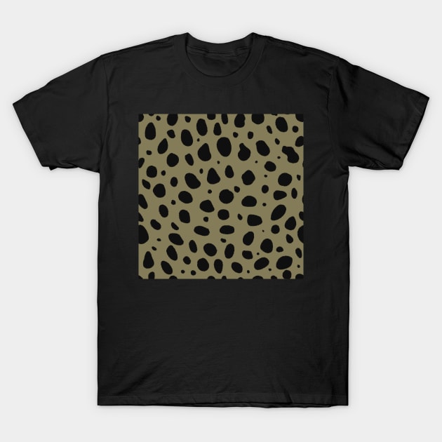 Olive green printed t shirt cheap